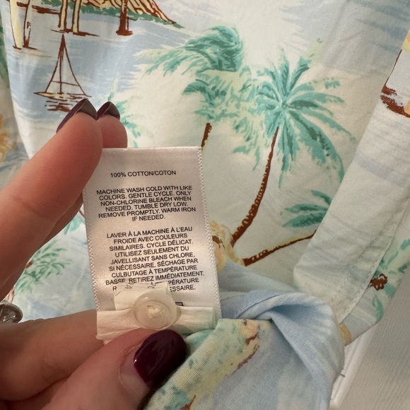 Express Mens Hawaiian Aloha Short Sleeve Button Up Shirt XL EUC - Picture 4 of 4